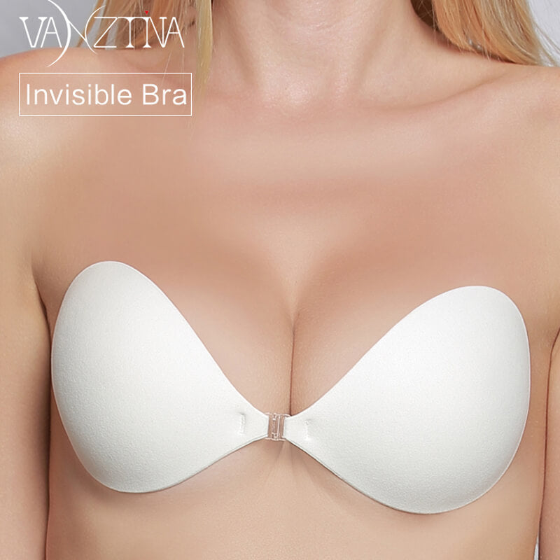 Black Invisible Front Open Push Up Stick On Bra – envy-app-demo
